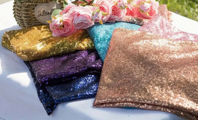 Glitz Mesh Sequins Fabric by the Yard & Bolt | 54" Wide | Multiple Colors |