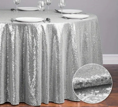 Glitz Mesh Sequins Table Linens, Table Overlays, Table Drapes, and Table Banquets