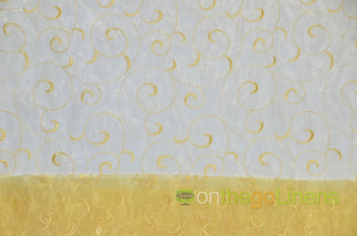 Swirl Organza Fabric by the Yard | Organza Embroidery Fabric | Multiple Colors |