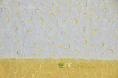 Swirl Organza Fabric by the Yard | Organza Embroidery Fabric | Multiple Colors |