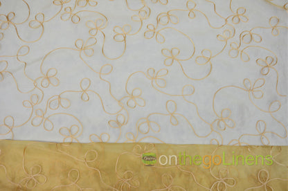 Fantasia Sheer Embroidery Fabric by the Yard | Organza Embroidery Fabric | 54" wide | Multiple Colors