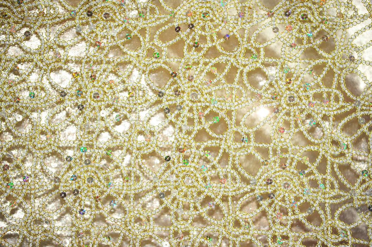 Chemical Lace Chain Embroidery Table Overlay and Table Banquet | Multiple Colors |