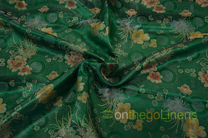 45" Wide Chinese Brocade Flower Fabric by the Yard | Chinese Flower Fabric | Multiple Colors |