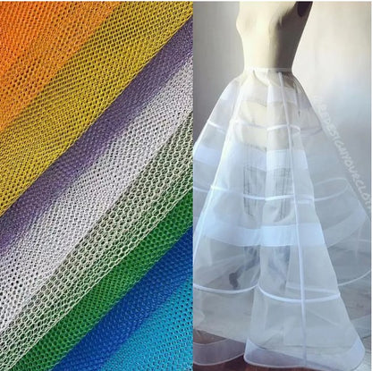 Crinoline Fabric by the yard | Hard Net Fabric | 60" Wide | Multiple Colors |