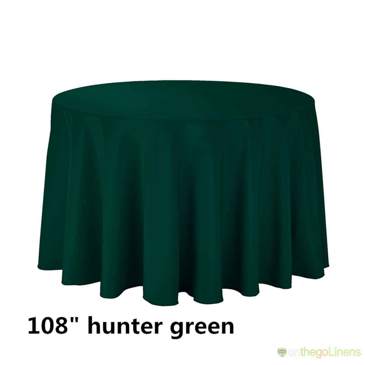 108" Round Polyester Tablecloth | Econoline Ready to Ship | 11 Colors to Choose From |