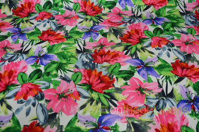 Flower Blossom Table Linen | Floral Satin Tablecloth | 60" Wide | 100% Polyester |
