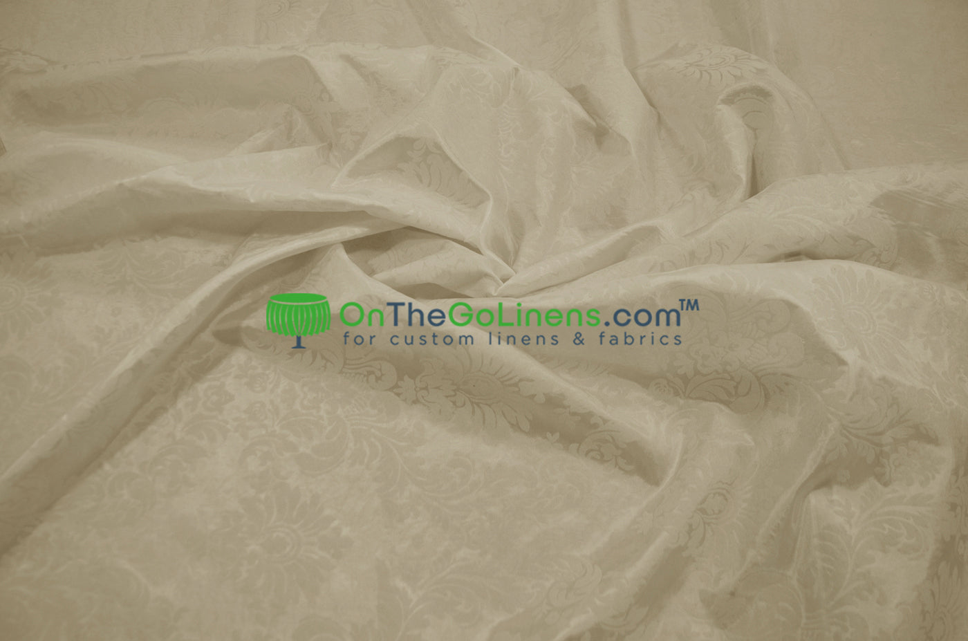 Damask Flocking Taffeta Fabric by the Yard | Flocking Velvet Damask Fabric | 60" wide |