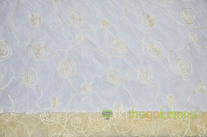 Donatello Organza Embroidery Fabric by the Yard | Multiple Colors | 54" Wide |