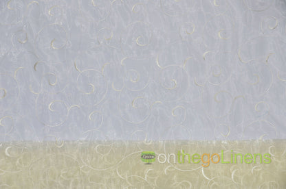 Swirl Organza Fabric by the Yard | Organza Embroidery Fabric | Multiple Colors |