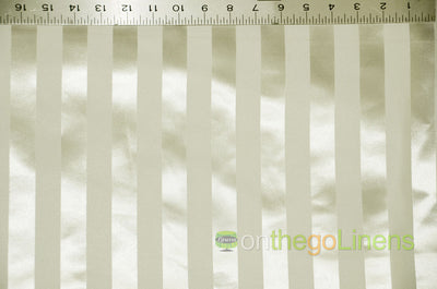 Bridal Satin 1" Tuxedo Stripe Event Drapery Panels | Multiple Colors |