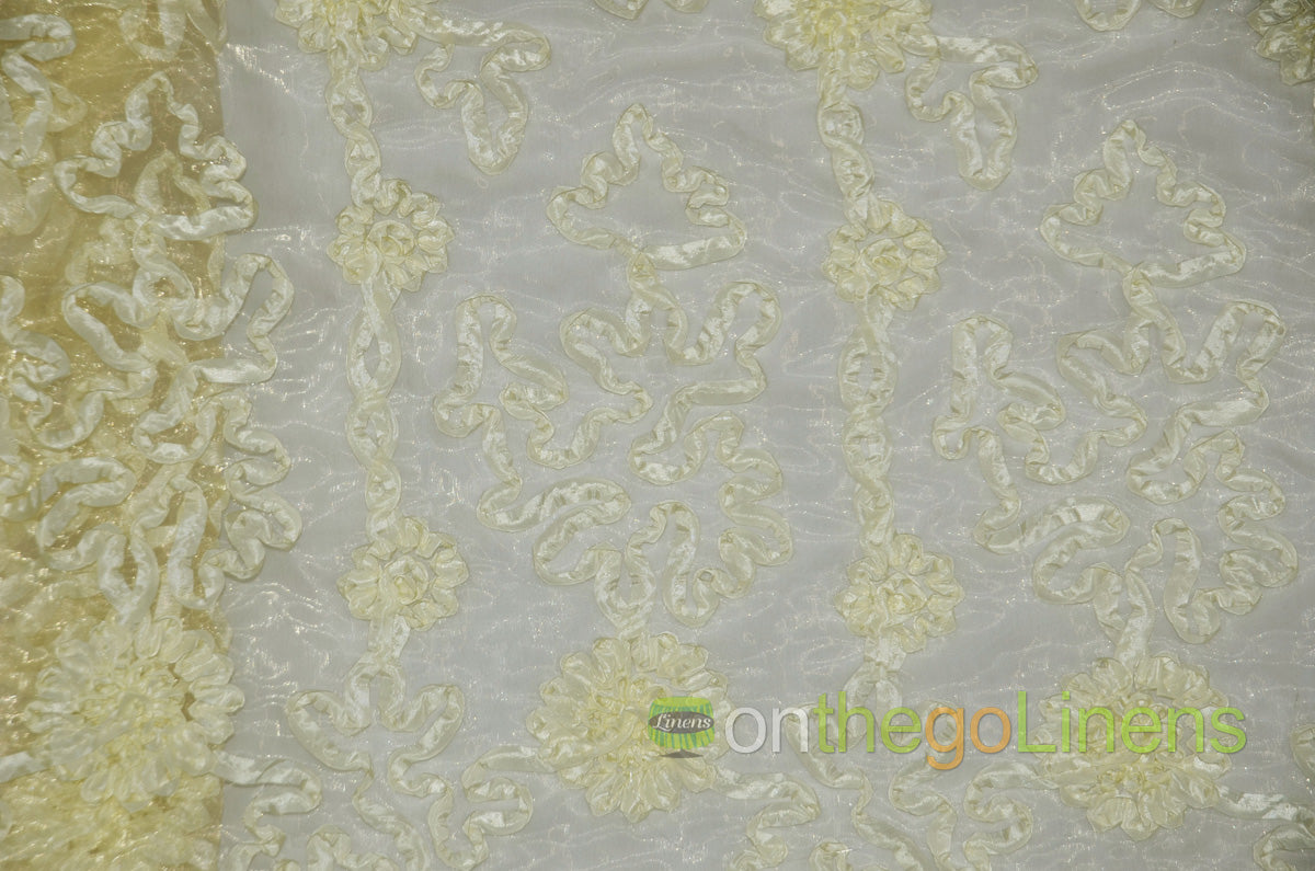 Luxury Organza Fabric by the Yard | Sheer Organza Embroidery Fabric | 54" Wide | Multiple Colors |