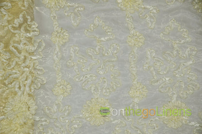 Luxury Organza Fabric by the Yard | Sheer Organza Embroidery Fabric | 54" Wide | Multiple Colors |