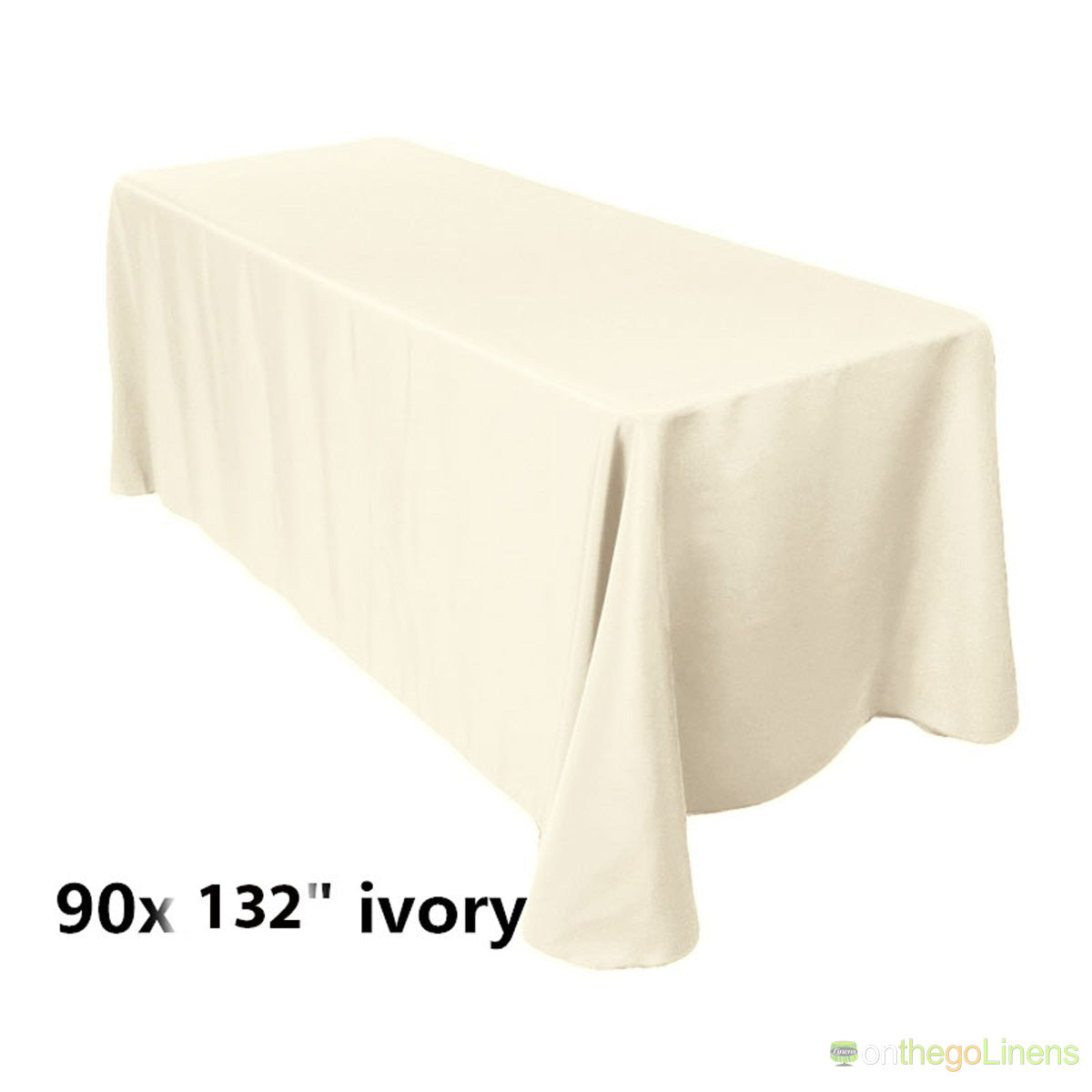 90" x 132" Polyester Table Drapes | 6ft Tablecloth | White Ivory Black | Econoline Ready to Ship |