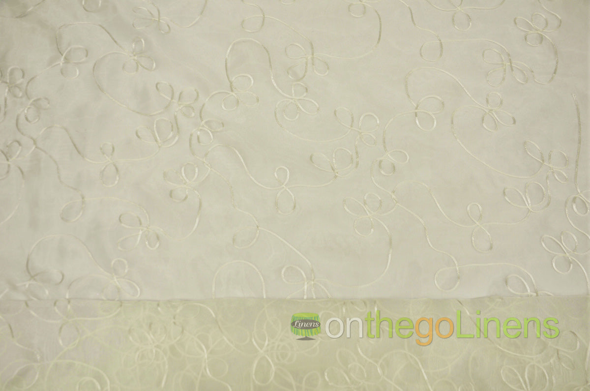 Fantasia Sheer Embroidery Fabric by the Yard | Organza Embroidery Fabric | 54" wide | Multiple Colors