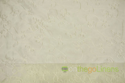 Fantasia Sheer Embroidery Fabric by the Yard | Organza Embroidery Fabric | 54" wide | Multiple Colors