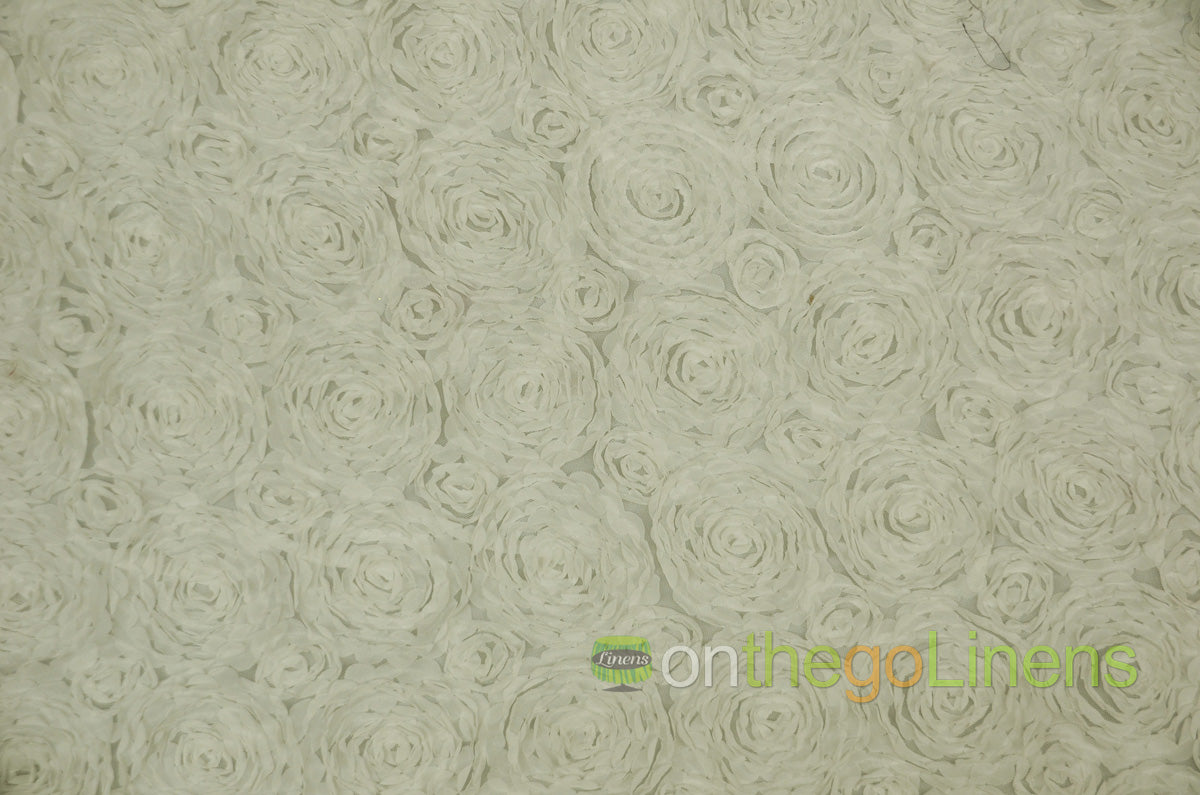 Wedding Chiffon Fabric by the Yard | 3d raised Chiffon Flower Fabric | 100% Polyester |