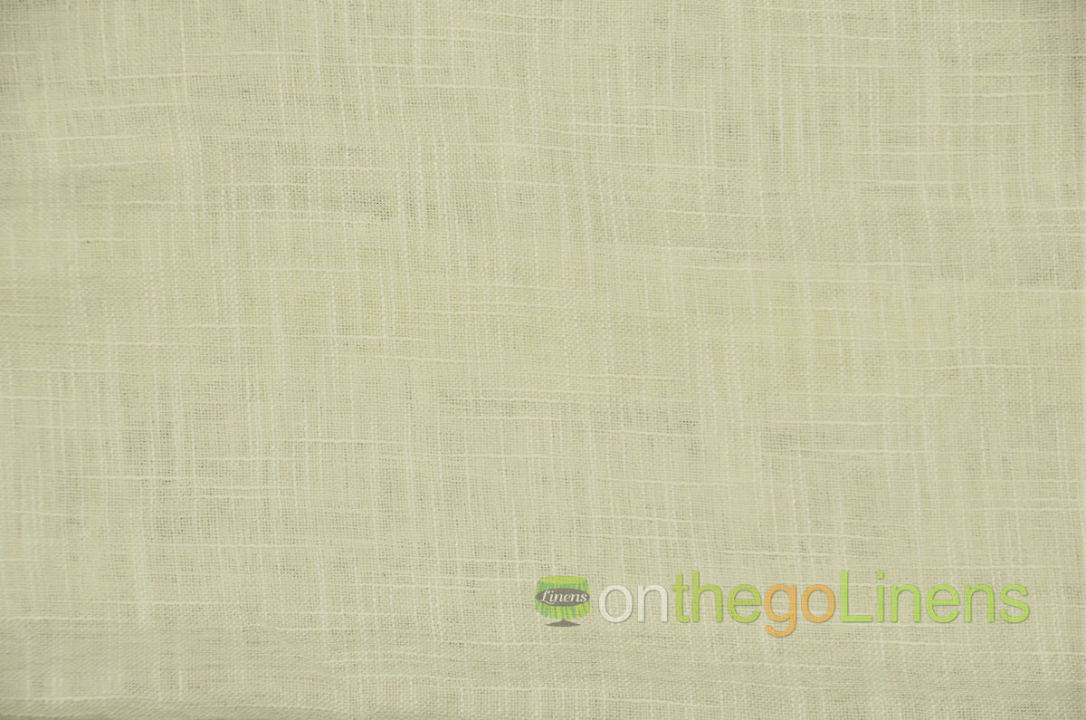 Faux Sheer Linen Table Linen | Double Wide Imitation Sheer Linen Tablecloths | Multiple Colors |