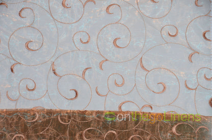 Swirl Organza Fabric by the Yard | Organza Embroidery Fabric | Multiple Colors |