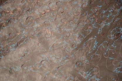 Swirl Organza Fabric by the Yard | Organza Embroidery Fabric | Multiple Colors |