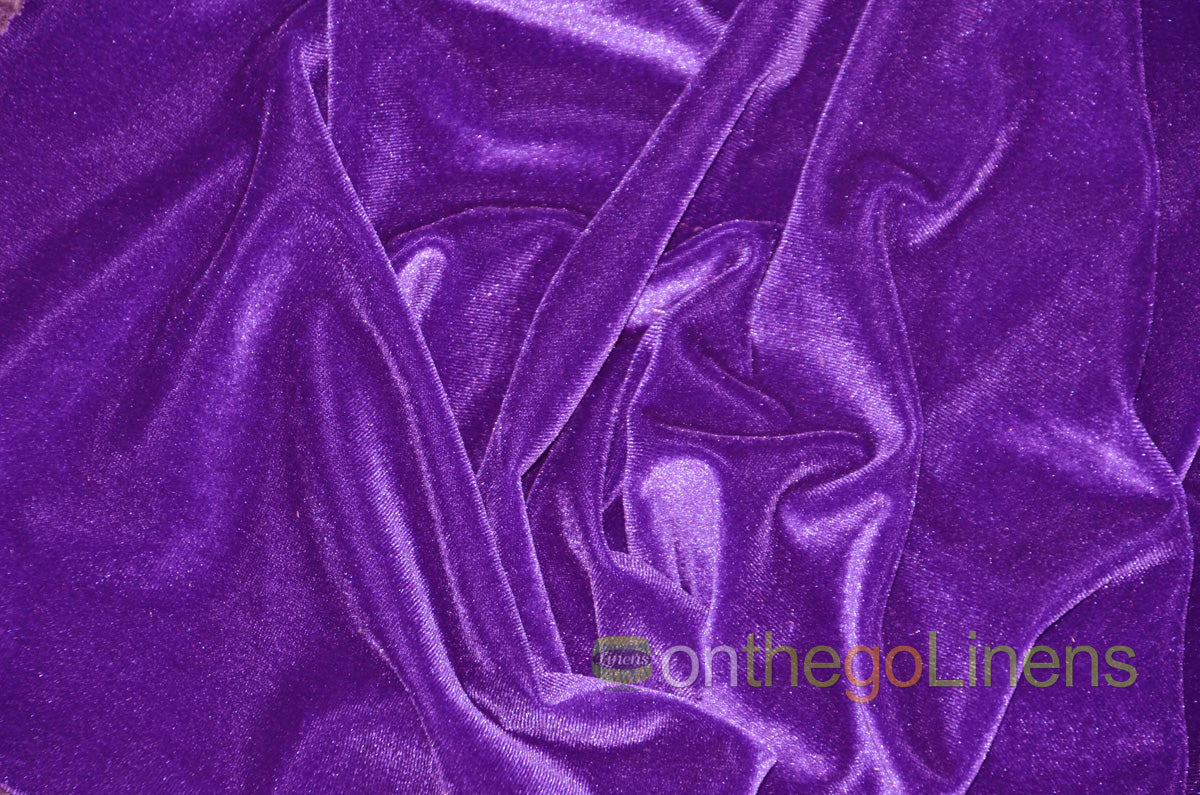 Stretch Velvet Fabric by the Yard | Soft and Smooth Spandex Velvet Fabric | 60" wide | Multiple Colors | Wholesale Bolt Available |