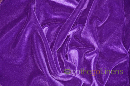 Stretch Velvet Fabric by the Yard | Soft and Smooth Spandex Velvet Fabric | 60" wide | Multiple Colors | Wholesale Bolt Available |