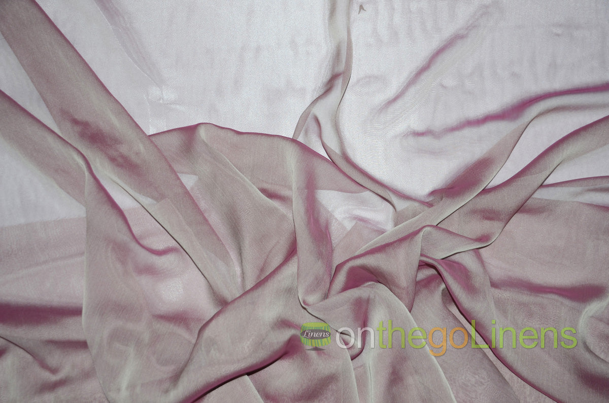 IFR Two Tone Chiffon Event Drapery Panels | Cationic Chiffon Curtains | Inherently Fire Retardant |