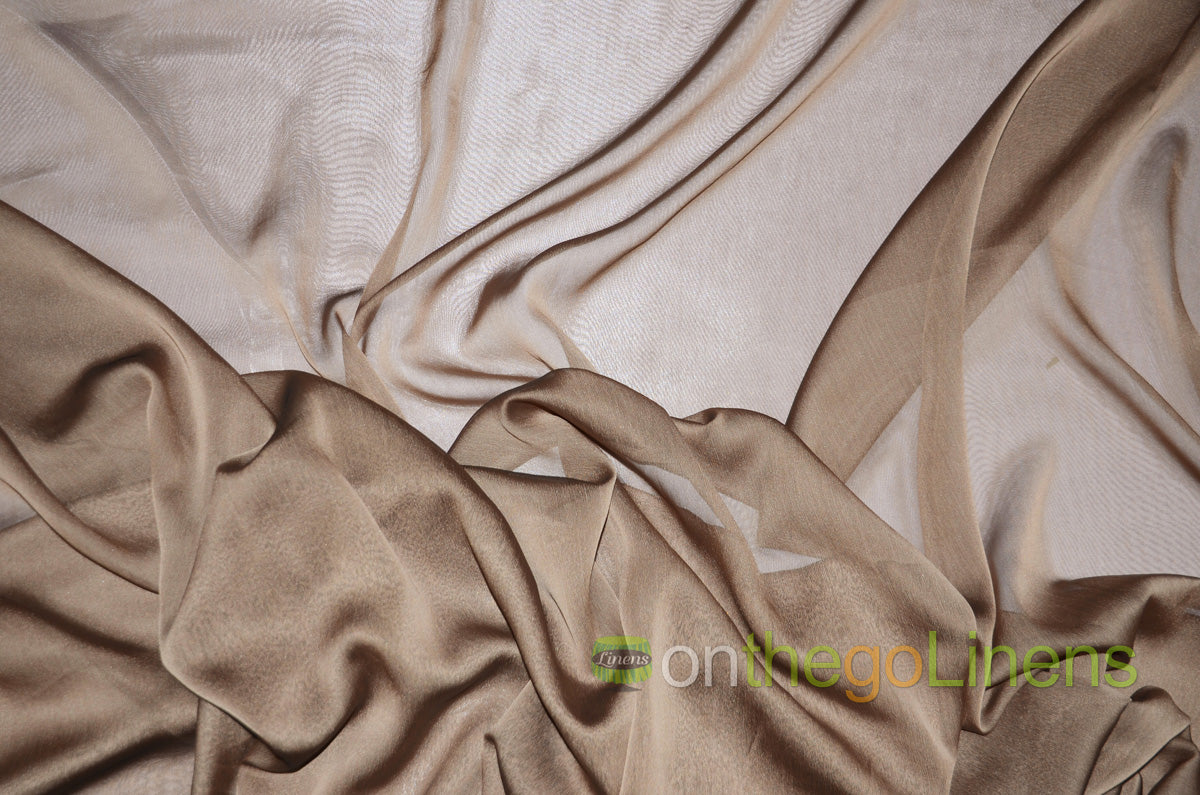 IFR Two Tone Chiffon Event Drapery Panels | Cationic Chiffon Curtains | Inherently Fire Retardant |