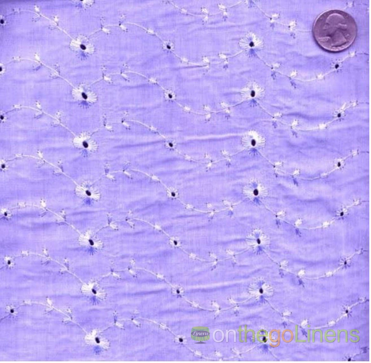 60" Wide Polyester Cotton Eyelet Embroidery Fabric by the Yard | No Border | Multiple Colors |