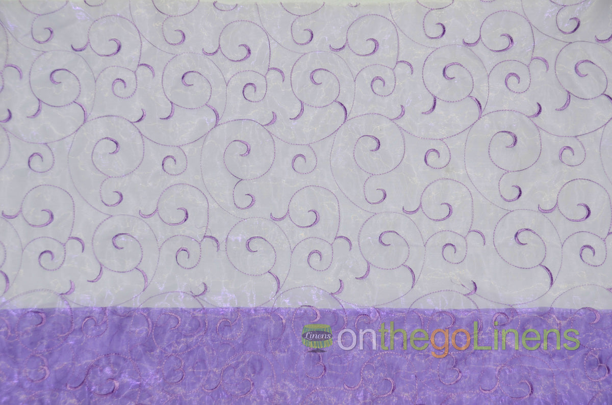 Swirl Organza Fabric by the Yard | Organza Embroidery Fabric | Multiple Colors |