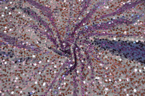 Taffeta Sequins Fabric by the Yard | Sequins Taffeta Fabric in Multiple Colors | 54" Wide |