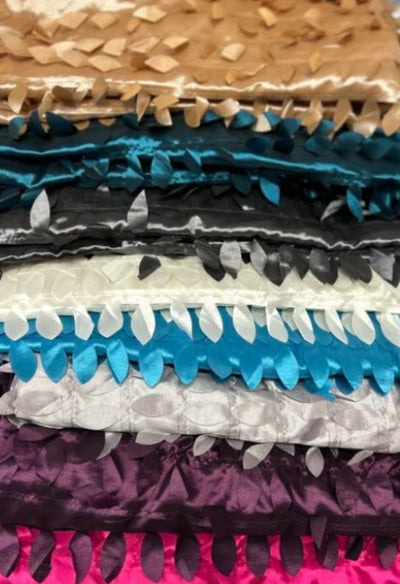 Leaf Taffeta Fabric by the Yard | Hanging Leaf Taffeta Fabric | Multiple Colors |