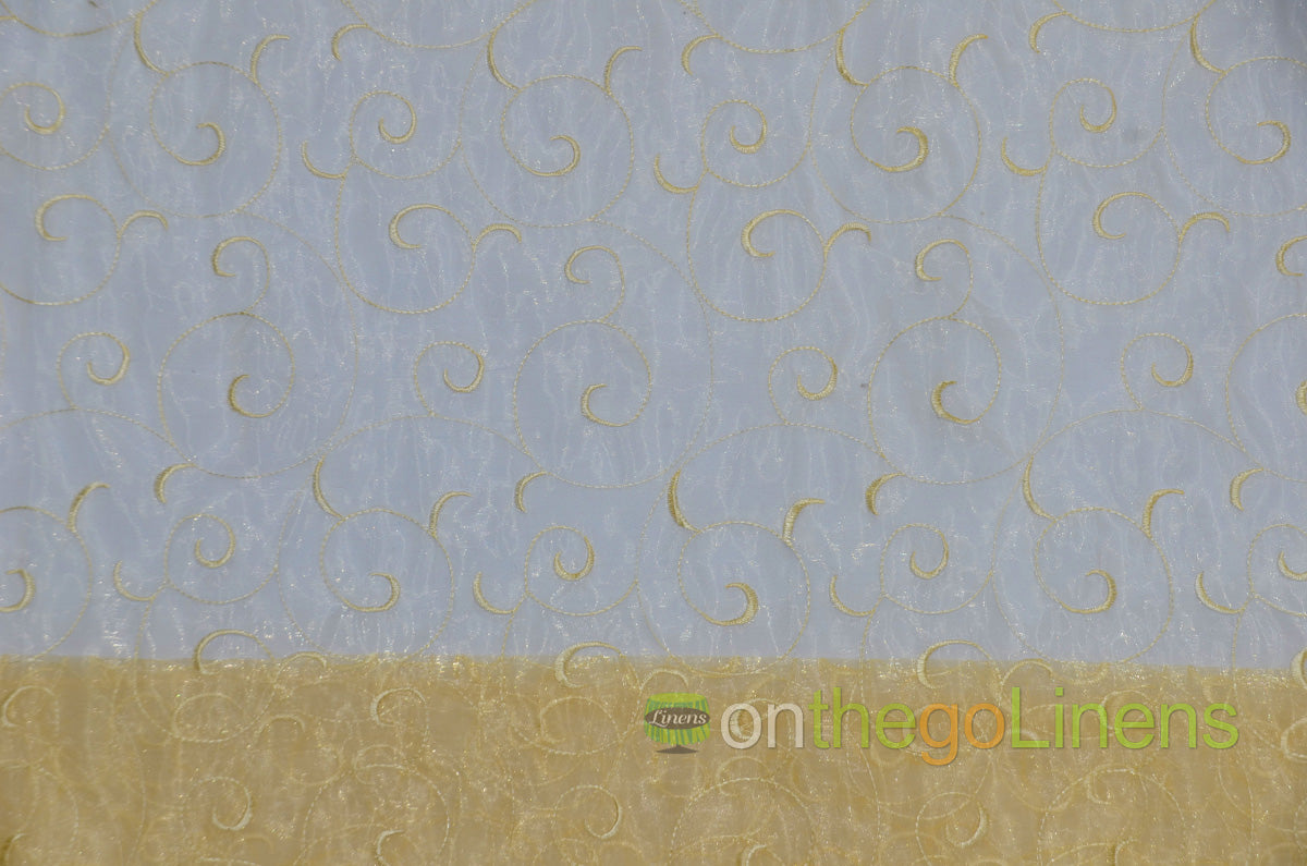 Swirl Organza Fabric by the Yard | Organza Embroidery Fabric | Multiple Colors |