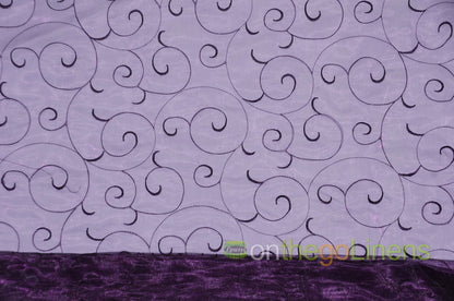Swirl Organza Fabric by the Yard | Organza Embroidery Fabric | Multiple Colors |