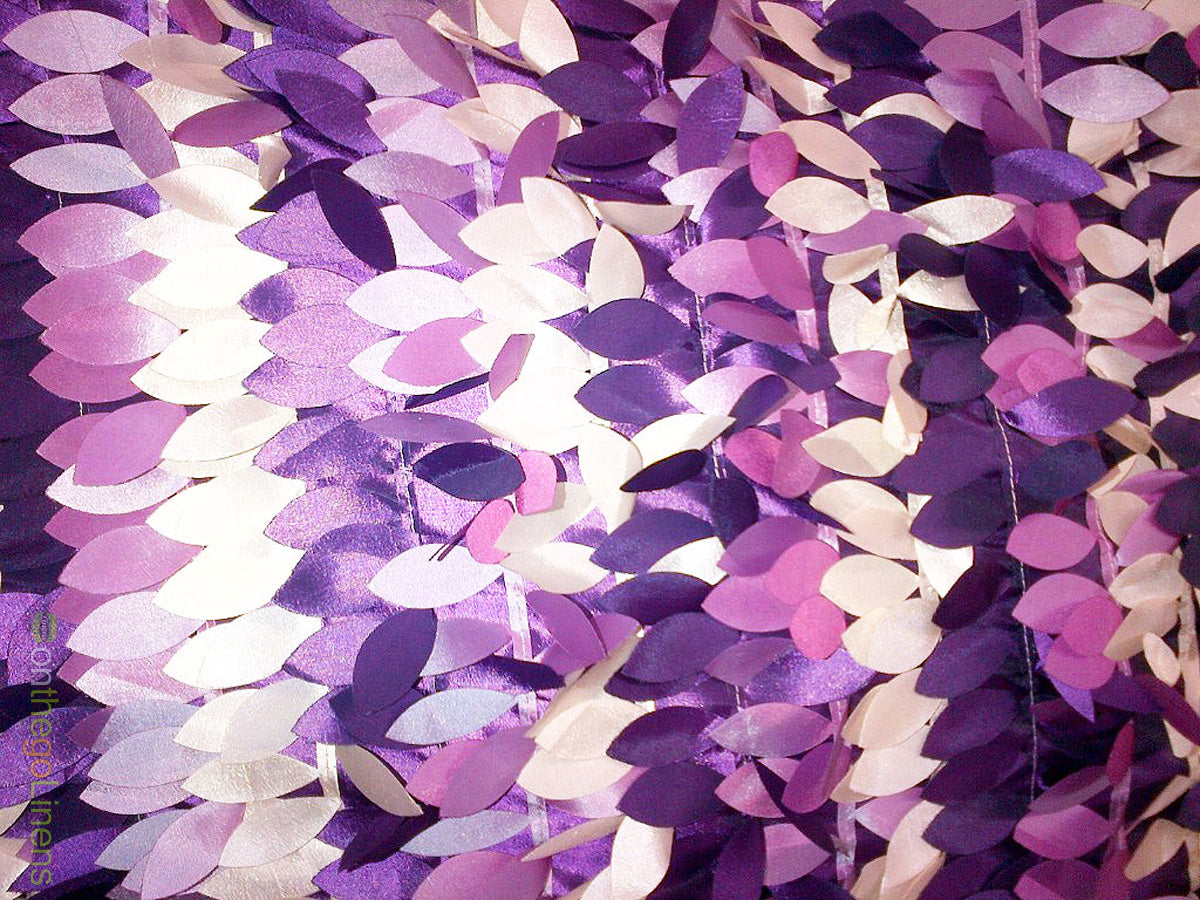Multi Color Leaf Taffeta Fabric by the Yard | Multi Color Petal Fabric | 57" Wide |