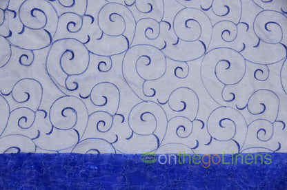 Swirl Organza Fabric by the Yard | Organza Embroidery Fabric | Multiple Colors |