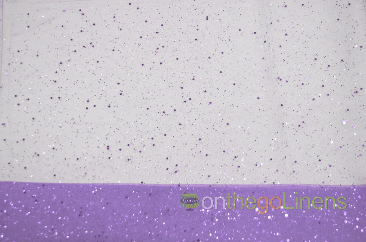 Tulle Glitter with Sequins Fabric by the Yard | Tulle filled with Glitter and Sequins | 60" Wide | Multiple Colors |