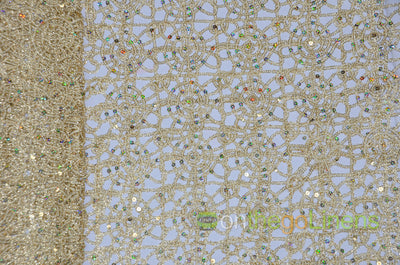 Chemical Lace Chain Embroidery Fabrics | Swirl Chain Lace Fabric by the Yard & Wholesale Bolt |