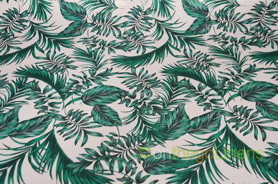 Tropical Paradise Event Drapery Panel | Palm Leaves Satin Print Curtains | 100% Polyester |