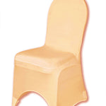 Spandex Chair Covers | White Ivory Champagne Gold Black | Strong Elastic Footing |