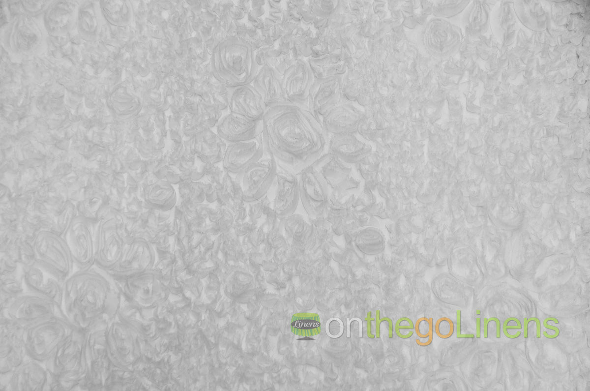 Wedding Bliss Fabric by the Yard | 3d Chiffon Flowers | 100% Polyester |