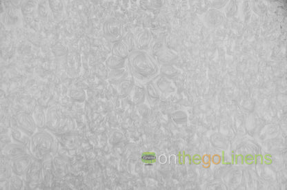 Wedding Bliss Fabric by the Yard | 3d Chiffon Flowers | 100% Polyester |