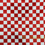 1" Checker Lamour Satin Print Fabric | 60" Wide| 100% Polyester | Two colors Available |