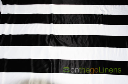 5.5" Stripe Lamour Satin Fabric by the Yard 60" Wide 100% Polyester