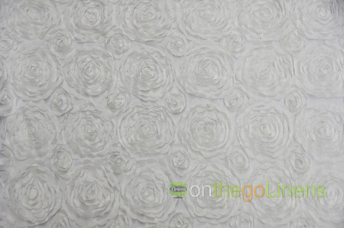 Wedding Chiffon Fabric by the Yard | 3d raised Chiffon Flower Fabric | 100% Polyester |
