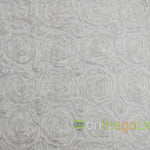 Wedding Chiffon Fabric by the Yard | 3d raised Chiffon Flower Fabric | 100% Polyester |