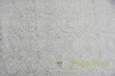 Wedding Chiffon Fabric by the Yard | 3d raised Chiffon Flower Fabric | 100% Polyester |