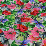 Flower Blossom Event Drapery Panels | Floral Satin Curtains |