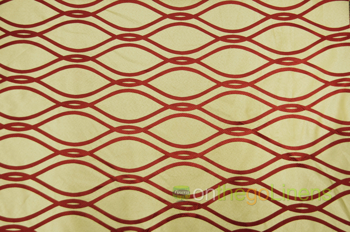 Reversible Elliptical Brocade Runners | Geometric Jacquard Runners | Multiple Colors |