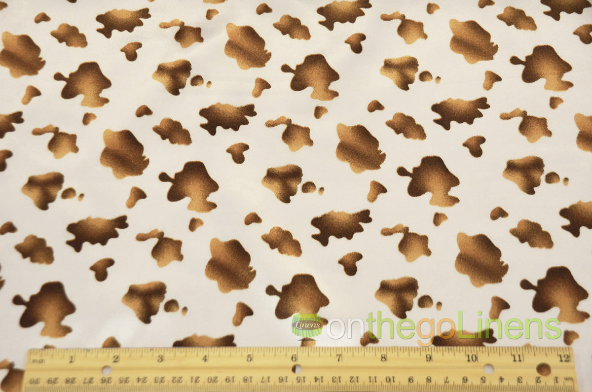 Calf Charmeuse Satin Table Runners | Two Colors | Satin Print |