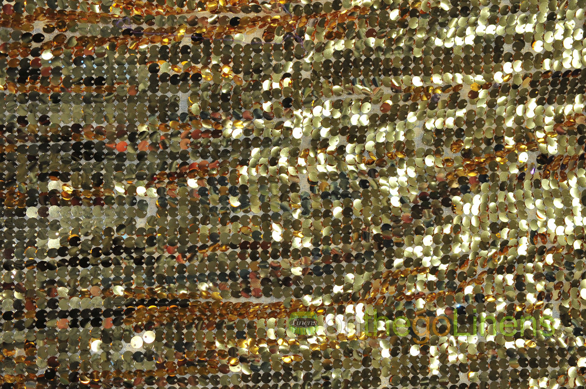 New York Dazzle Sequins Table Linens | 6mm Sequins Mesh Tablecloths | Multiple Colors |